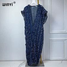Original Old Openwork Loose Denim Jumpsuit