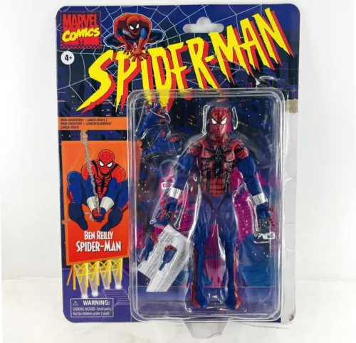 Figura de acción retro Spider-Man Ben Reilly Spiderman 6" Marvel Comics Legends OB