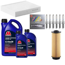 PER BMW SERIE 1 M140i MK2 F20 2015 IN POI KIT MANUTENZIONE FILTRI E CANDELE 7L