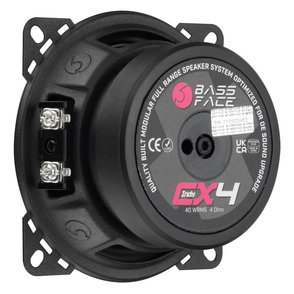 Bassface IndyCX4 320w Max 4"Inch 10cm Component Car Door Speakers & Tweeters - Image 3 of 4