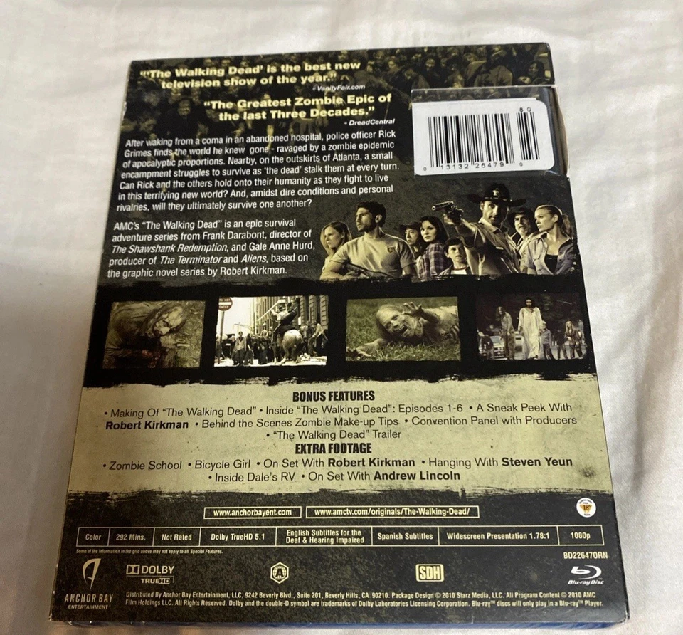 The Walking Dead: Complete First Season 1 (Blu-ray) W/Slipcover RARE OOP SEALED - Image 2 of 2