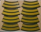 Marx Streamline Speedway Tin Litho 1930’s Curved Track Replacement Parts (8 Pcs)