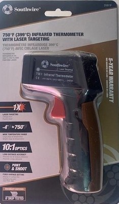 Southwire Infrared Thermometer With Laser Targeting Up to 750 Degrees 31011F