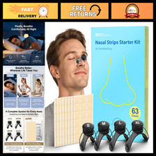 Adjustable Nasal Strips for Snoring Relief Breathing Aid, 63 Count, 4 Sizes, R