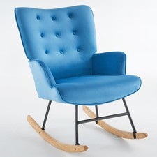 Rocking Chair, Nursery Rocking Living Room Chairs - Upholstered Glider Rocker...