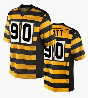Pittsburgh Steelers T.J. Watt #90 Stitched Striped Football Jersey