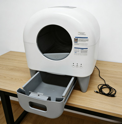 Used 95L Auto Cat Litter Box, APP Control, Safety Sensor,Tested well.