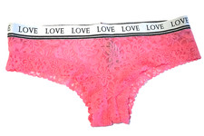 .VICTORIA'S SECRET THICK LOGO WAISTBAND THONG PANTY L