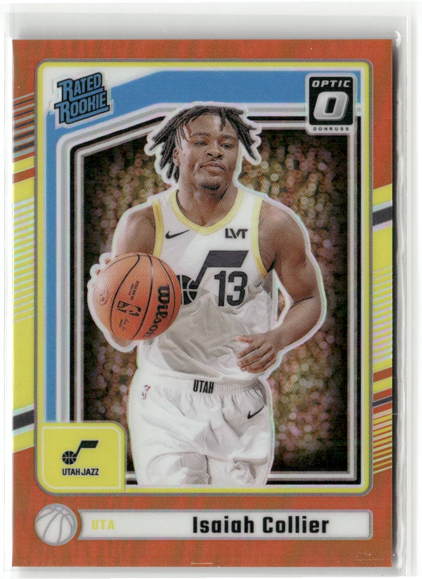 2024-25 Donruss #P-237 Isaiah Collier Optic Rated Rookie Preview Orange /75