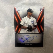 2022 Topps Luis Gil Auto Rookie Card Yankees Autograph