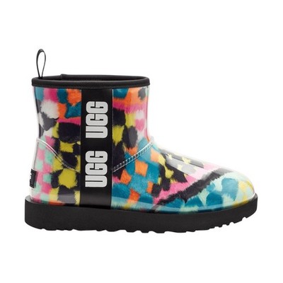 New! UGG Women's Classic Clear Mini Multi-Color Checkerboard Boots - Size 7