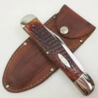 Case XX Vintage Pocket Knife 1940–1964 Coke Bottle C61050SAB Jigged w/ Sheath