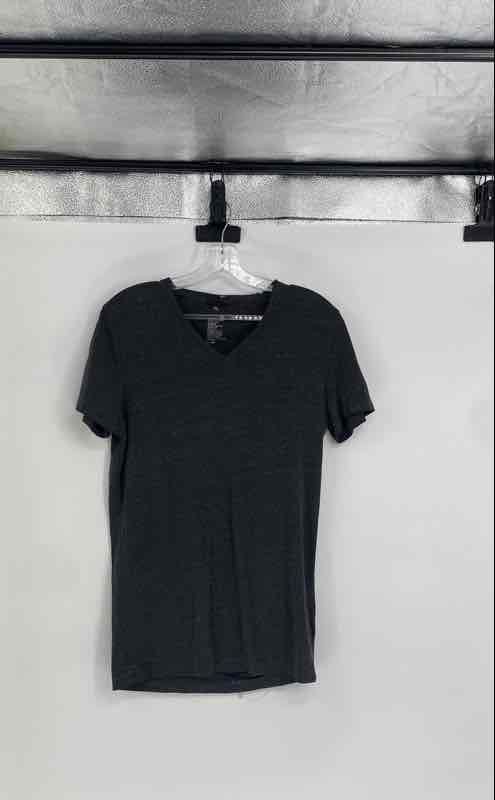 H&M Mens Gray Cotton Stretch Short Sleeve V-Neck Pullover T-Shirt Size Small