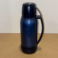 Thermos 1.0L Blue Vacuum Flask Glass Insulated w/Handle Twist Lid