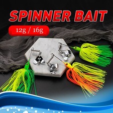 3pcs Buzzbait Fishing Lures Spinner Bait Jigs Leadhead Crankbait Tackle Hooks