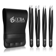 Eyebrow Tweezers Set Stainless Steel Professional Facial Hair Pluckers Removers