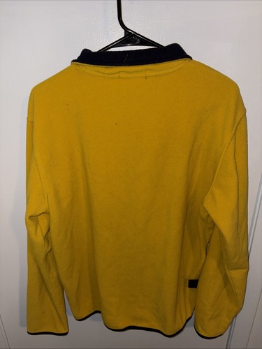 Maglione Nautica Uomo M Giallo Casual 1/4 Zip Pullover Felpa - Foto 2 di 3