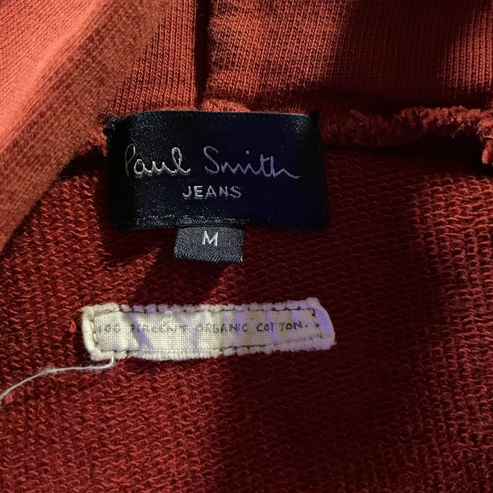 Sudadera con Capucha Paul Smith Algodón Cremallera Frontal Logo Cebra Para Hombre M Naranja Quemado SIN CORDÓN Foto 2 de 4