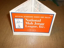 1996/97 MAHJONG NATIONAL MAH JONGG LEAGUE OFFICIAL HANDS RULES IN MINT COND