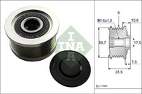 NEU - Schaeffler INA 535004610 Generatorfreilauf FüR Hyundai KIA