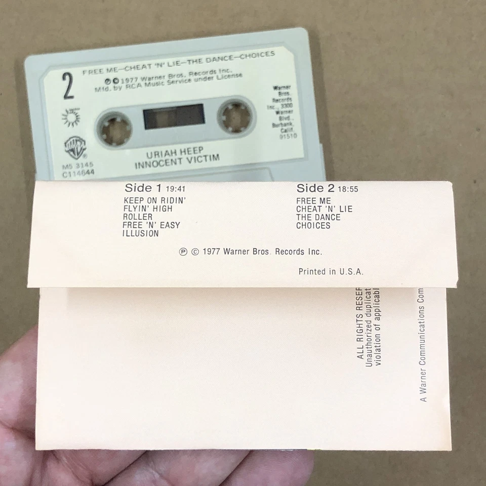 URIAH HEEP Cassette Tape 70s Metal Prog INNOCENT VICTIM ORIGINAL CLUB EDITION Foto 4 de 4