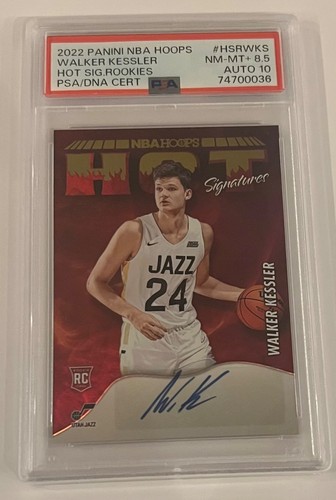2022-23 Panini NBA Hoops - Hot Signatures Walker Kessler PSA 8.5