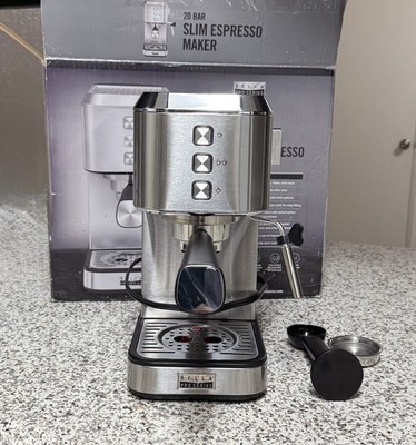 Bella Pro Series - Slim Espresso Machine w 20 Bars Pressure - Stainless Steel