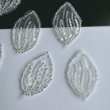 5 Pcs Leaves Pattern Patch Applique Trimmings DIY Wedding Dress Accessory Decor