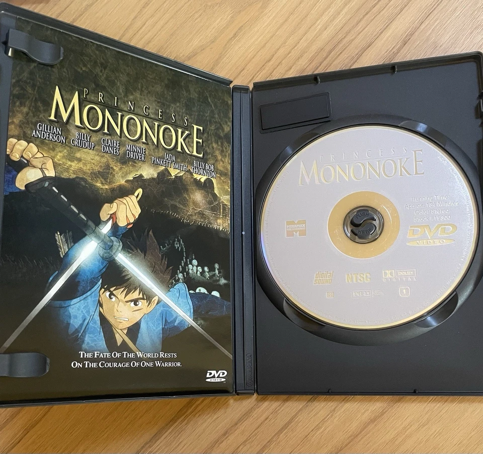 Princess Mononoke Anime Movie DVD 1999 Studio Ghibli Miyazaki Action Fantasy - Image 3 of 3