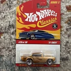 HOT WHEELS CLASSICS 1957 Gold CHEVY Redline Special Paint SERIES 3 #20 Of 30