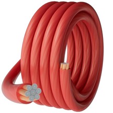 4 Gauge 4 AWG 30 Ft Red Power/Ground Wire Cable, True Spec Transparent Flexib...