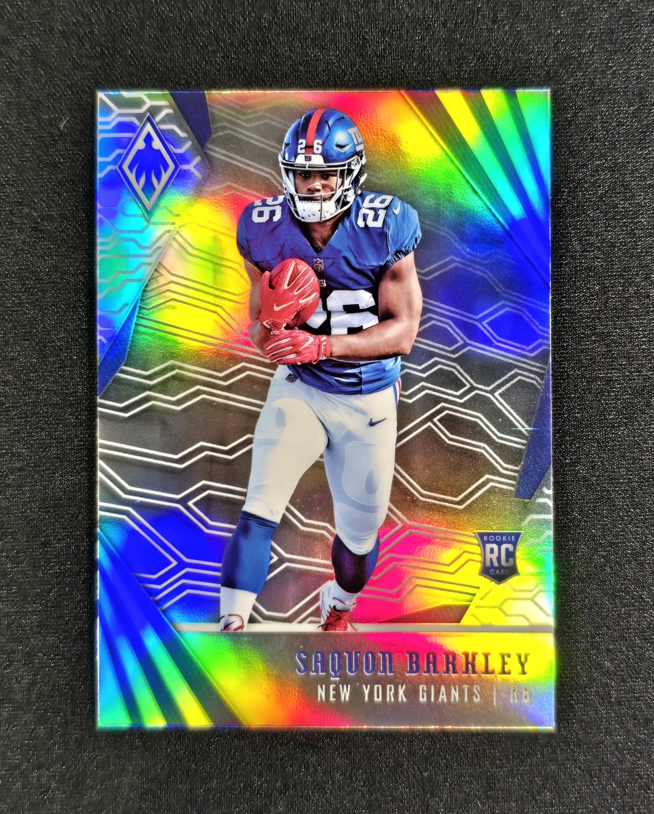 Saquon Barkley 2018 Panini Phoenix Rookie RC Silver Holo Prizm #102 Giants NM-M
