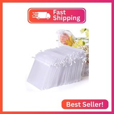 WLEAD 4x6 Inch 50PCS Multi-Color Organza Bags - 5 Colors White/Black/Pink/Green
