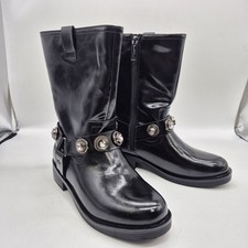 Kurt Gieger London Girls Boots Size 3 Black Embellished Rhinestone NWOB 742-1