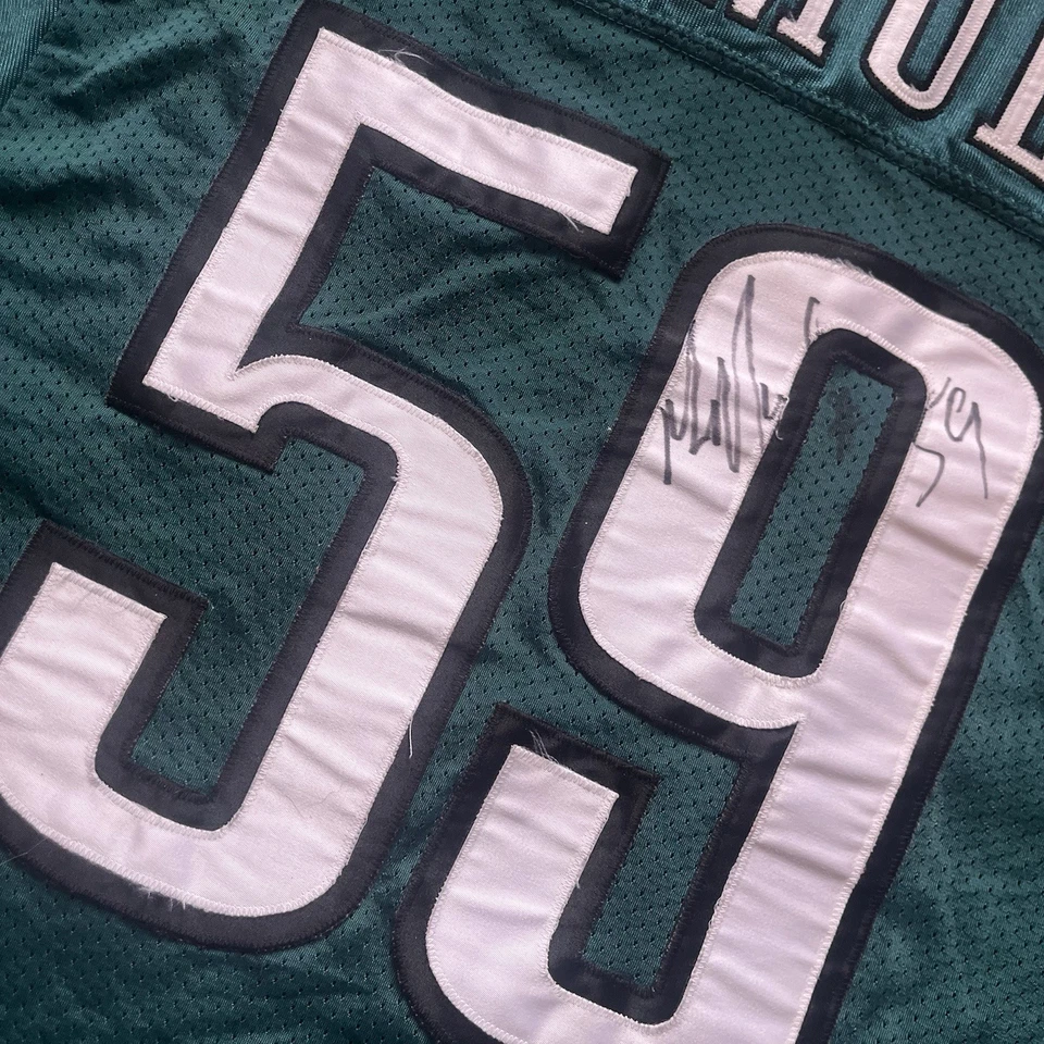 Vintage 90’s Russell Athletic Autographed Mike Mamula Philadelphia Eagles Jersey - Image 2 of 4
