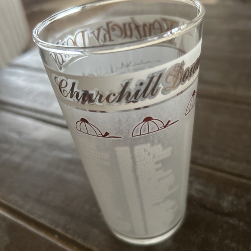 2-1963 Kentucky Derby, souvenir, Mint Julip glass, 5.25" Church Hill Downs 12 oz - Picture 3 of 4