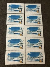 Lot Of 10 Vtg 1960s 60s NOS Hamm's Hamms Beer Paper Placemat Signs Blue Waters