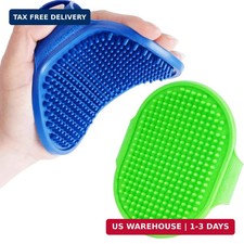 2 Pack Dog Grooming Brush, Premium Soft Silicone Pet Bath Brushes with Adjustabl