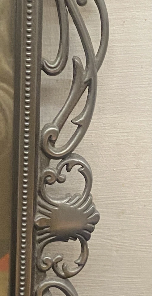 Vintage Art Nouveau Grey Metal Pic Photo Frame 10.5x12.5” Elegant Ornate Display - Image 4 of 4