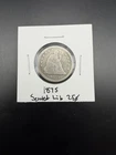 1875 Seated Liberty Quarter 90% Silver Nice Type Coin