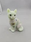 FENTON ART GLASS HAND PAINTED FLOWER JEWEL 3 5/8" FIGURINE D Robinson