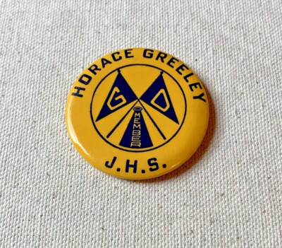 Vintage Horace Greeley J. H. S. Member Pin Queens, New York