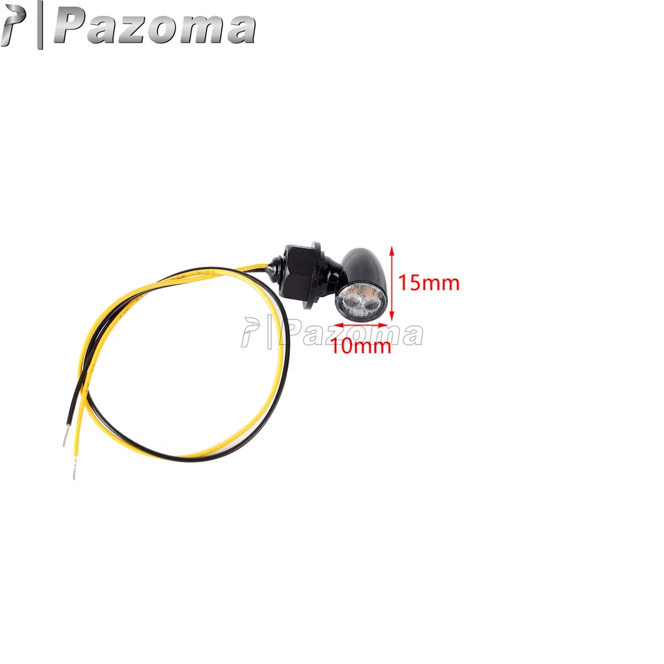 1 par de luces indicadoras intermitentes mini LED para Honda Kawasaki Yamaha Foto 2 de 4