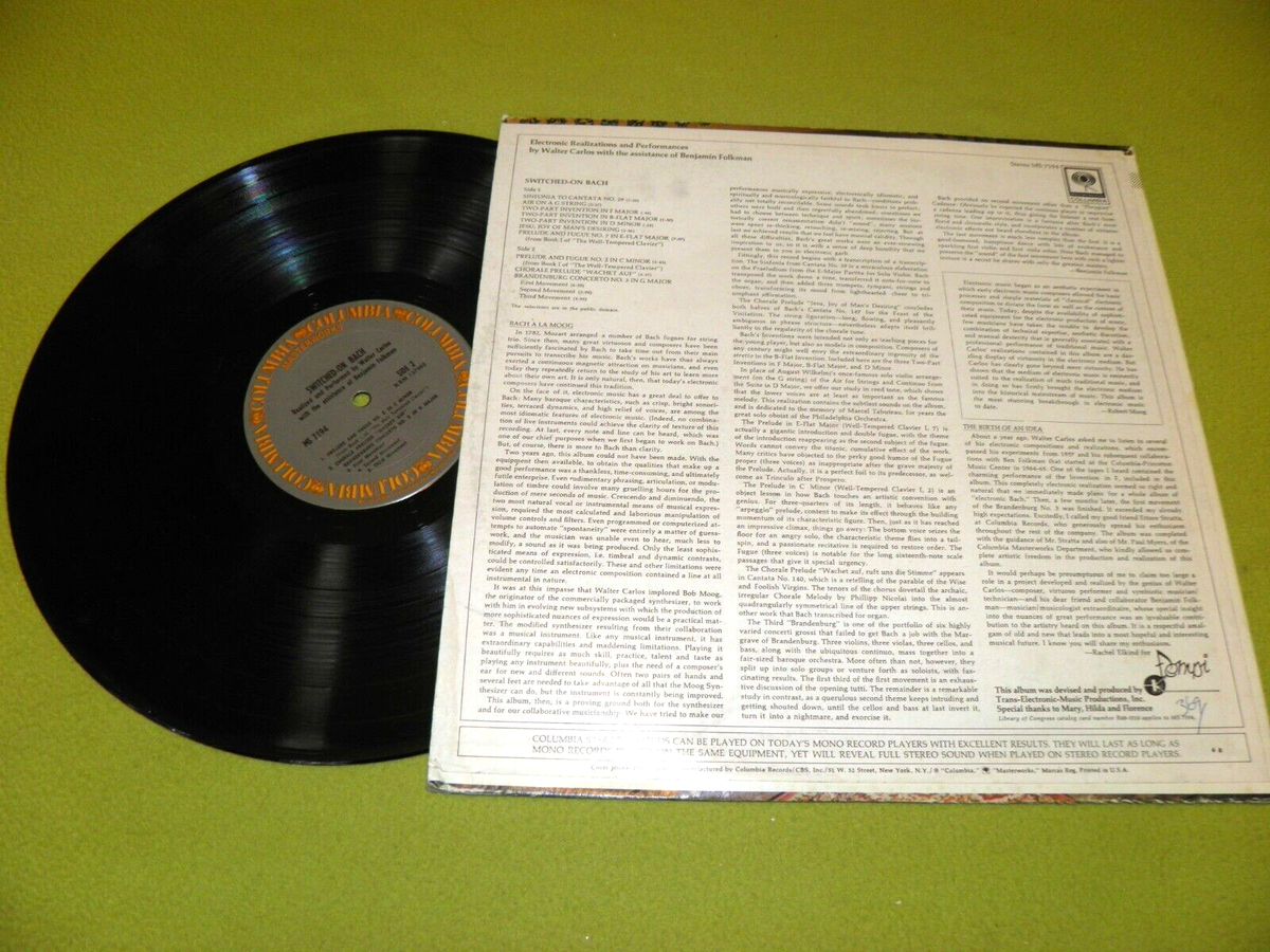 Walter Carlos - Switched On Bach - 1968 USA Made MS 7194 Stereo EX