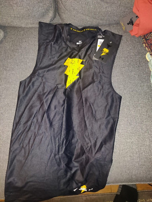 Under Armour Project Rock schwarze Adam Kompressionsweste neu mit Etikett M