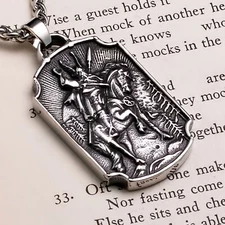 Viking Warrior Yggdrasil Talisman Stainless Steel Pendant Necklace