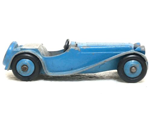 Antiguo coche de juguete miniatura Jaguar azul claro Dinky Toys Inglaterra Metal Meccano Ltd - Imagen 4 de 7