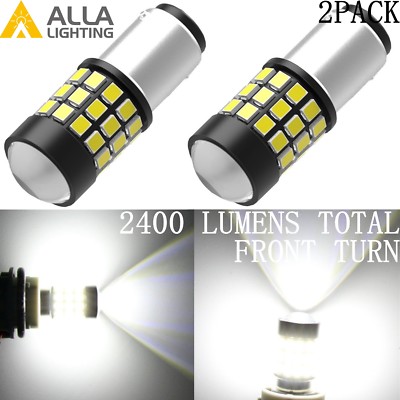 Alla Lighting 39-LED Front Turn Signal Light Bulbs for Hyundai,White 1157 BAY15D
