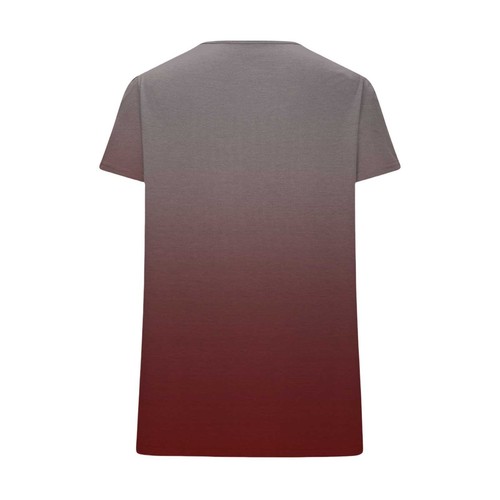 Women Fashion Petal Sleeves Crewneck Tunic Blouses Gradient Summer Tees Shirts - Picture 13 of 38
