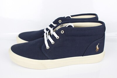 Polo Ralph Lauren Men's Keaton Chukka Sneakers 8 Navy Blue